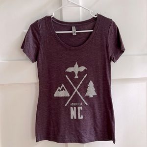 Purple Asheville North Carolina tee shirt